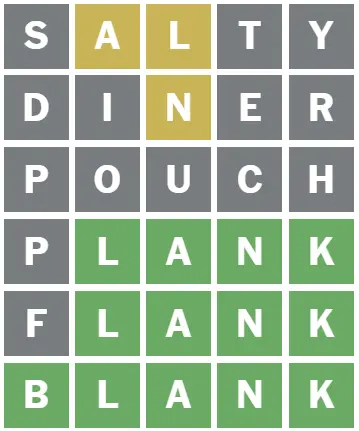 Wordle today on July 20, 2025 #1492