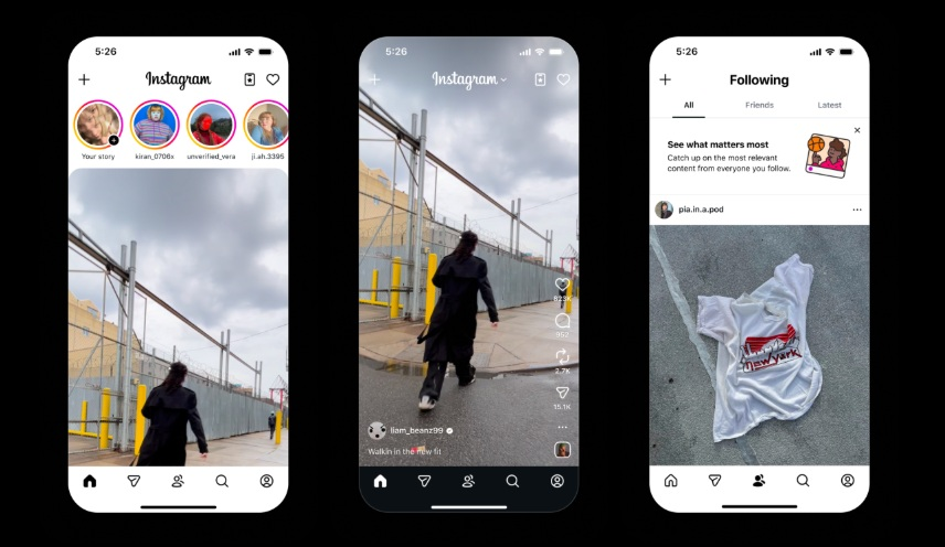 instagram new navigation layout